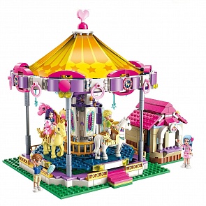 Конструктор - Карусель, с фигурками и аксессуарами, 646 деталей (Enlighten Brick, BRICK2016 (9))